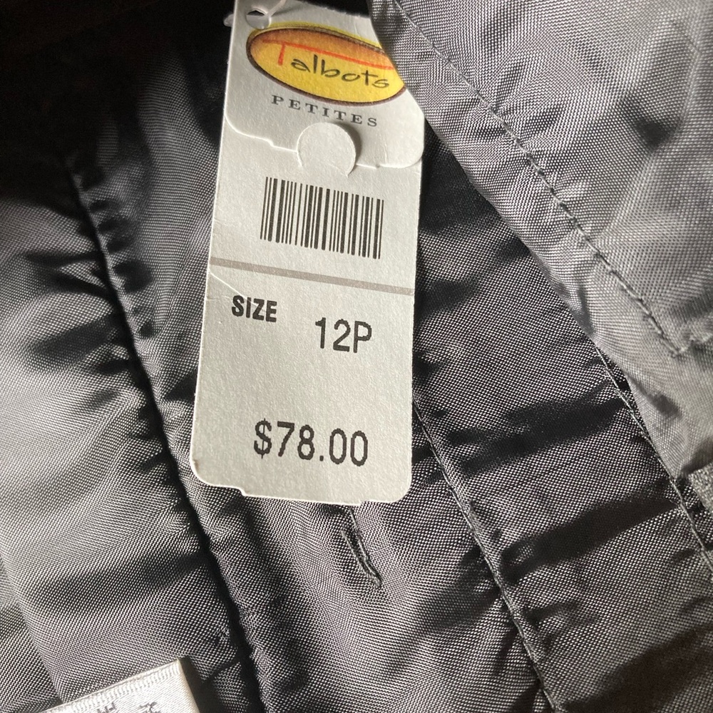 Talbots Petites Stretch Gray Women’s Straight Leg Dress Pants Slacks NWT Sz 12 - Picture 5 of 10